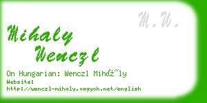mihaly wenczl business card